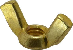 Value Collection - 5/16-18 UNC, Brass Standard Wing Nut - 1-1/4" Wing Span, 0.66" Wing Span - Industrial Tool & Supply