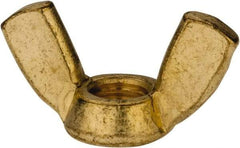 Value Collection - 3/8-16 UNC, Brass Standard Wing Nut - 1.44" Wing Span, 0.79" Wing Span - Industrial Tool & Supply