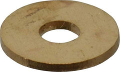 Value Collection - #4 Screw, Brass Standard Flat Washer - 0.12" ID x 1/4" OD, 0.025" Thick, Plain Finish - Industrial Tool & Supply