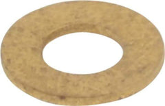 Value Collection - #6 Screw, Brass Standard Flat Washer - 0.147" ID x 5/16" OD, 0.025" Thick, Plain Finish - Industrial Tool & Supply