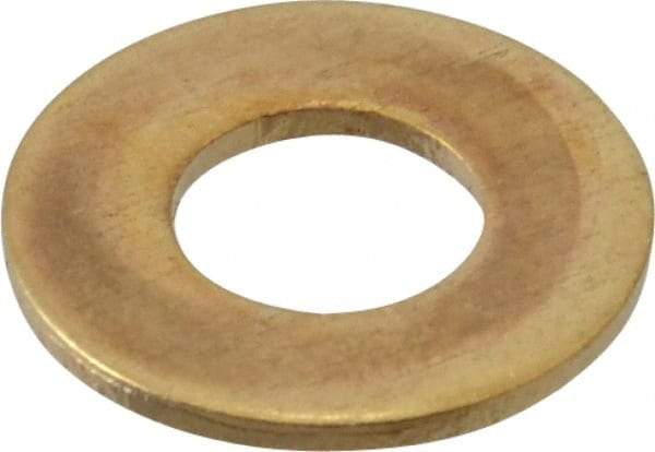 Value Collection - #14 Screw, Brass Standard Flat Washer - 0.26" ID x 9/16" OD, 0.04" Thick, Plain Finish - Industrial Tool & Supply