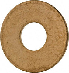 Value Collection - #14 Screw, Brass Standard Flat Washer - 0.26" ID x 11/16" OD, 0.051" Thick, Plain Finish - Industrial Tool & Supply