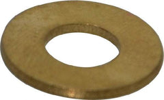 Value Collection - #20 Screw, Brass Standard Flat Washer - 0.334" ID x 3/4" OD, 0.056" Thick, Plain Finish - Industrial Tool & Supply