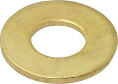 Value Collection - #24 Screw, Brass Standard Flat Washer - 0.386" ID x 7/8" OD, 0.057" Thick, Plain Finish - Industrial Tool & Supply