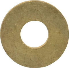 Value Collection - #24 Screw, Brass Standard Flat Washer - 0.386" ID x 1" OD, 0.074" Thick, Plain Finish - Industrial Tool & Supply