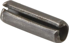 Made in USA - 5/64" Diam x 1/4" Long Slotted Spring Pin - Grade 420 Stainless Steel, Bright Finish - Industrial Tool & Supply