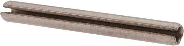 Made in USA - 5/64" Diam x 3/4" Long Slotted Spring Pin - Grade 420 Stainless Steel, Bright Finish - Industrial Tool & Supply