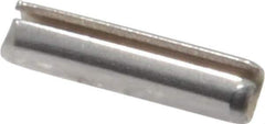 Made in USA - 3/32" Diam x 3/8" Long Slotted Spring Pin - Grade 420 Stainless Steel, Bright Finish - Industrial Tool & Supply
