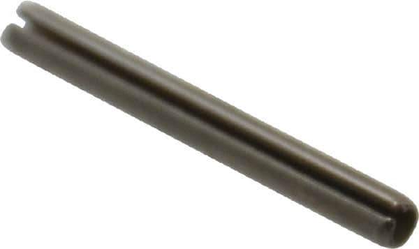 Made in USA - 3/32" Diam x 7/8" Long Slotted Spring Pin - Grade 420 Stainless Steel, Bright Finish - Industrial Tool & Supply