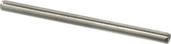 Made in USA - 3/32" Diam x 1-1/2" Long Slotted Spring Pin - Grade 420 Stainless Steel, Bright Finish - Industrial Tool & Supply