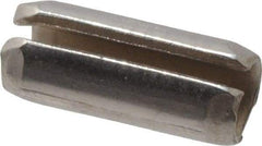 Made in USA - 1/8" Diam x 5/16" Long Slotted Spring Pin - Grade 420 Stainless Steel, Bright Finish - Industrial Tool & Supply