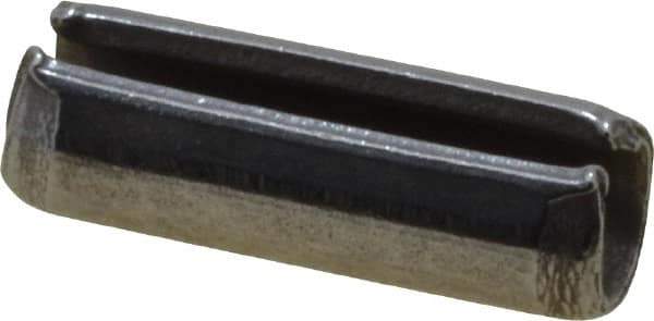 Made in USA - 1/8" Diam x 3/8" Long Slotted Spring Pin - Grade 420 Stainless Steel, Bright Finish - Industrial Tool & Supply