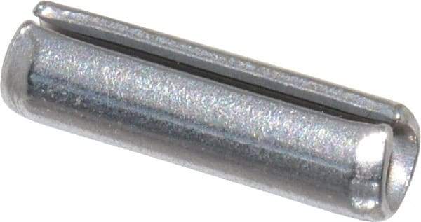 Made in USA - 1/8" Diam x 7/16" Long Slotted Spring Pin - Grade 420 Stainless Steel, Bright Finish - Industrial Tool & Supply