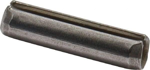 Made in USA - 1/8" Diam x 1/2" Long Slotted Spring Pin - Grade 420 Stainless Steel, Bright Finish - Industrial Tool & Supply