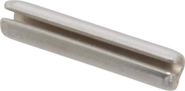 Made in USA - 1/8" Diam x 5/8" Long Slotted Spring Pin - Grade 420 Stainless Steel, Bright Finish - Industrial Tool & Supply