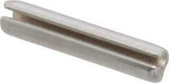 Made in USA - 1/8" Diam x 5/8" Long Slotted Spring Pin - Grade 420 Stainless Steel, Bright Finish - Industrial Tool & Supply