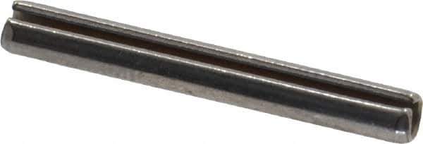 Made in USA - 1/8" Diam x 1" Long Slotted Spring Pin - Grade 420 Stainless Steel, Bright Finish - Industrial Tool & Supply