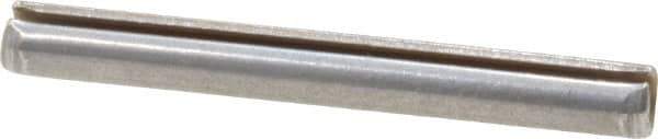 Made in USA - 1/8" Diam x 1-1/8" Long Slotted Spring Pin - Grade 420 Stainless Steel, Bright Finish - Industrial Tool & Supply