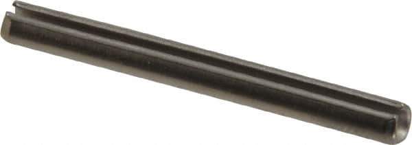 Made in USA - 1/8" Diam x 1-1/4" Long Slotted Spring Pin - Grade 420 Stainless Steel, Bright Finish - Industrial Tool & Supply