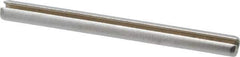 Made in USA - 1/8" Diam x 1-1/2" Long Slotted Spring Pin - Grade 420 Stainless Steel, Bright Finish - Industrial Tool & Supply