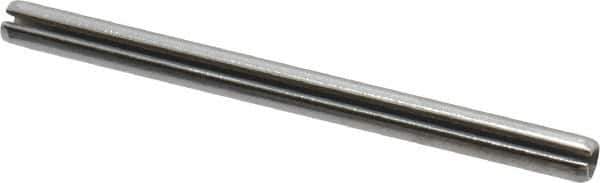 Made in USA - 1/8" Diam x 1-3/4" Long Slotted Spring Pin - Grade 420 Stainless Steel, Bright Finish - Industrial Tool & Supply
