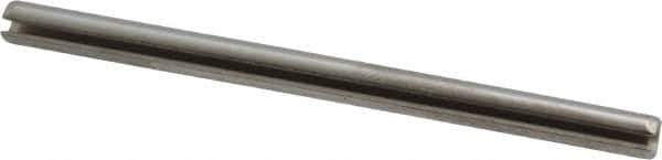 Made in USA - 1/8" Diam x 2" Long Slotted Spring Pin - Grade 420 Stainless Steel, Bright Finish - Industrial Tool & Supply