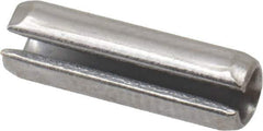 Made in USA - 5/32" Diam x 1/2" Long Slotted Spring Pin - Grade 420 Stainless Steel, Bright Finish - Industrial Tool & Supply