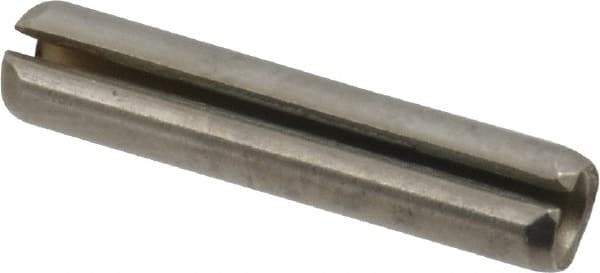 Made in USA - 5/32" Diam x 3/4" Long Slotted Spring Pin - Grade 420 Stainless Steel, Bright Finish - Industrial Tool & Supply