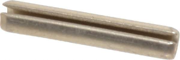 Made in USA - 5/32" Diam x 7/8" Long Slotted Spring Pin - Grade 420 Stainless Steel, Bright Finish - Industrial Tool & Supply