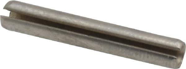 Made in USA - 5/32" Diam x 1" Long Slotted Spring Pin - Grade 420 Stainless Steel, Bright Finish - Industrial Tool & Supply