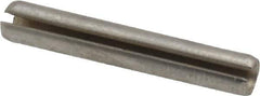 Made in USA - 5/32" Diam x 1" Long Slotted Spring Pin - Grade 420 Stainless Steel, Bright Finish - Industrial Tool & Supply