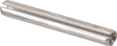 Made in USA - 5/32" Diam x 1-1/4" Long Slotted Spring Pin - Grade 420 Stainless Steel, Bright Finish - Industrial Tool & Supply