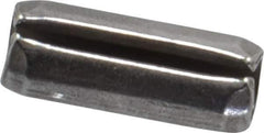 Made in USA - 3/16" Diam x 1/2" Long Slotted Spring Pin - Grade 420 Stainless Steel, Bright Finish - Industrial Tool & Supply