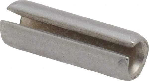 Made in USA - 3/16" Diam x 9/16" Long Slotted Spring Pin - Grade 420 Stainless Steel, Bright Finish - Industrial Tool & Supply