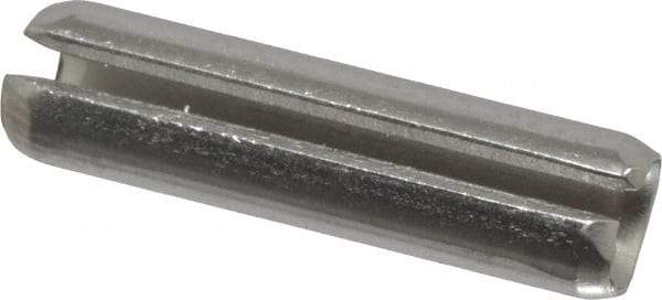 Made in USA - 3/16" Diam x 3/4" Long Slotted Spring Pin - Grade 420 Stainless Steel, Bright Finish - Industrial Tool & Supply