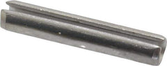Made in USA - 3/16" Diam x 1" Long Slotted Spring Pin - Grade 420 Stainless Steel, Bright Finish - Industrial Tool & Supply