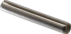 Made in USA - 3/16" Diam x 1-1/4" Long Slotted Spring Pin - Grade 420 Stainless Steel, Bright Finish - Industrial Tool & Supply