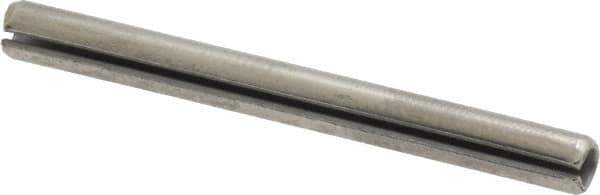 Made in USA - 3/16" Diam x 2" Long Slotted Spring Pin - Grade 420 Stainless Steel, Bright Finish - Industrial Tool & Supply