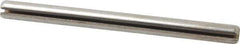 Made in USA - 3/16" Diam x 2-1/2" Long Slotted Spring Pin - Grade 420 Stainless Steel, Bright Finish - Industrial Tool & Supply