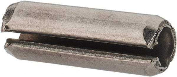 Made in USA - 7/32" Diam x 5/8" Long Slotted Spring Pin - Grade 420 Stainless Steel, Bright Finish - Industrial Tool & Supply