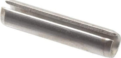 Made in USA - 7/32" Diam x 1" Long Slotted Spring Pin - Grade 420 Stainless Steel, Bright Finish - Industrial Tool & Supply