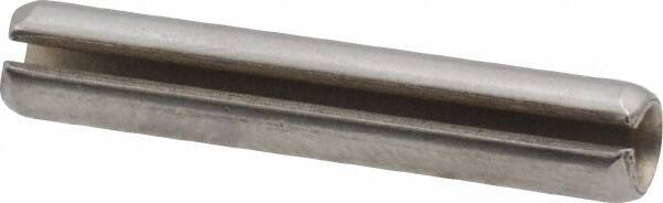 Made in USA - 7/32" Diam x 1-1/4" Long Slotted Spring Pin - Grade 420 Stainless Steel, Bright Finish - Industrial Tool & Supply