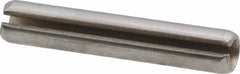 Made in USA - 7/32" Diam x 1-1/4" Long Slotted Spring Pin - Grade 420 Stainless Steel, Bright Finish - Industrial Tool & Supply