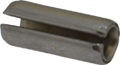 Made in USA - 1/4" Diam x 5/8" Long Slotted Spring Pin - Grade 420 Stainless Steel, Bright Finish - Industrial Tool & Supply