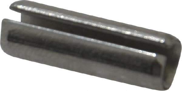 Made in USA - 1/4" Diam x 3/4" Long Slotted Spring Pin - Grade 420 Stainless Steel, Bright Finish - Industrial Tool & Supply