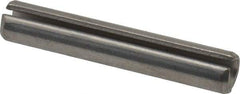 Made in USA - 1/4" Diam x 1-1/2" Long Slotted Spring Pin - Grade 420 Stainless Steel, Bright Finish - Industrial Tool & Supply