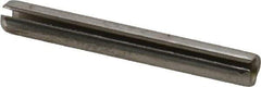 Made in USA - 1/4" Diam x 2" Long Slotted Spring Pin - Grade 420 Stainless Steel, Bright Finish - Industrial Tool & Supply