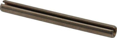 Made in USA - 1/4" Diam x 2-1/2" Long Slotted Spring Pin - Grade 420 Stainless Steel, Bright Finish - Industrial Tool & Supply