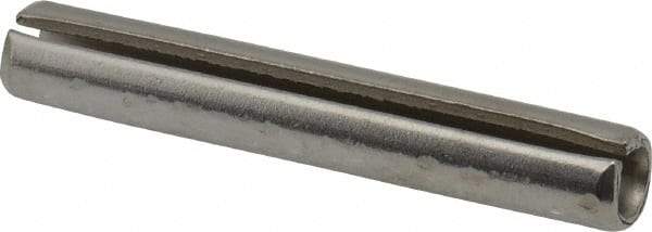 Made in USA - 5/16" Diam x 2" Long Slotted Spring Pin - Grade 420 Stainless Steel, Bright Finish - Industrial Tool & Supply