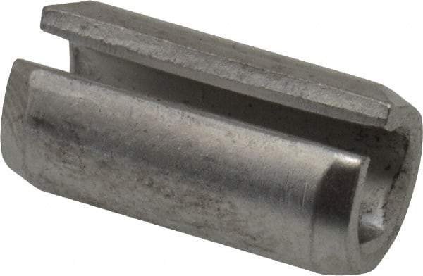 Value Collection - 3/8" Diam x 3/4" Long Slotted Spring Pin - Grade 420 Stainless Steel, Bright Finish - Industrial Tool & Supply